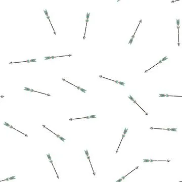 Pattern Boho style arrow flying pointing upward direction Illustrazione stock