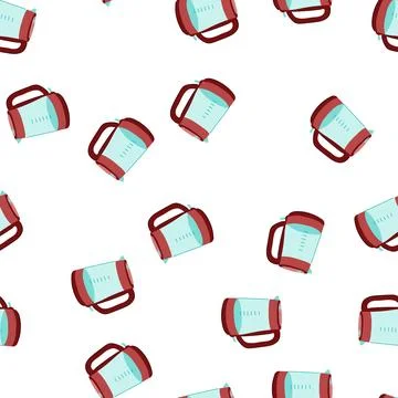 Pattern boil kettle electric cartoon vector Illustrazione stock