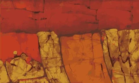 Pattern with bold and vivid brushstroke details. Stock Illustration