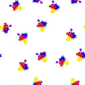 Pattern bold paint splatters cartoon vector Illustrazione stock