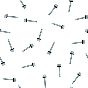 Pattern bolt roofing screw cartoon vector Stock Illustration