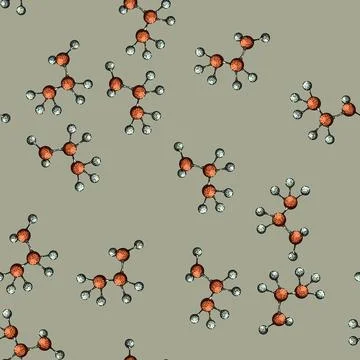 Pattern bonding molecule atom sketch hand drawn Illustrazione stock