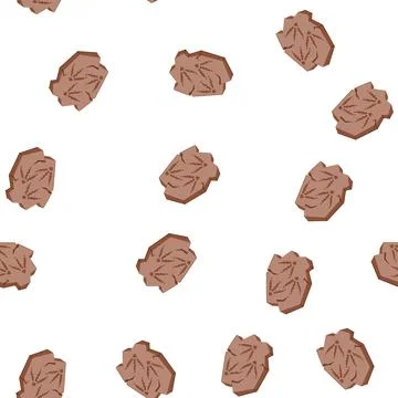 Pattern bone fossil cartoon vector 스톡 일러스트