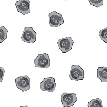 Pattern bone fossil cartoon vector Stock Illustration