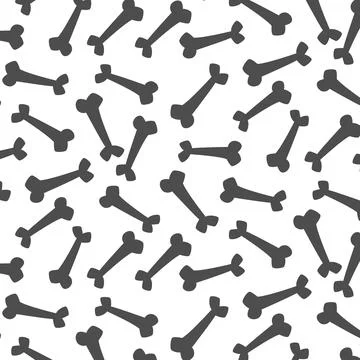 Pattern bone silhouette on a transparent background, vector bone, zoo trend.. Illustrazione stock