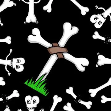 Pattern of bones Stock Illustration