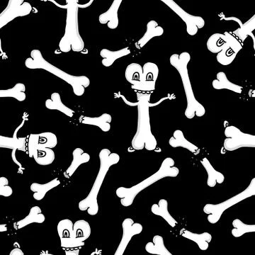 Pattern of bones Stock Illustration
