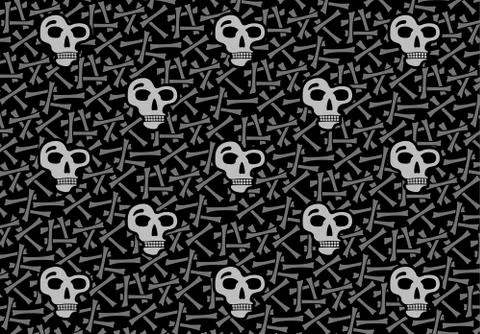 Pattern with bones Stock Illustration