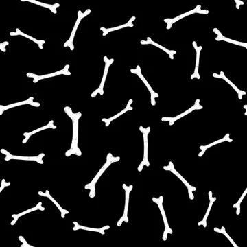Pattern with bones, seamless halloween background Stock Illustration
