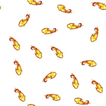 Pattern bonfire flame cartoon vector 库存插图