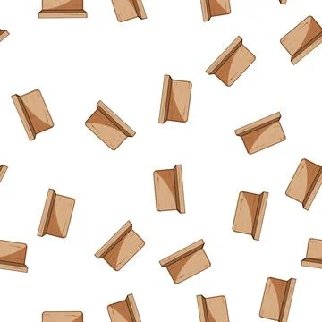 Pattern bookcase bookshelves library cartoon vector Stock Illustration