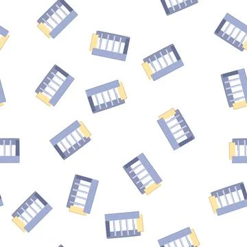 Pattern bookcase magazine rack cartoon vector Stock Illustration