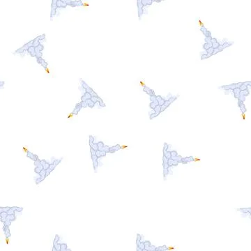 Pattern boost rocket smoke trail cartoon vector 스톡 일러스트
