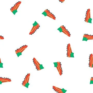 Pattern boot soccer boots cartoon vector Illustrazione stock