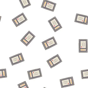 Pattern border diploma cartoon vector 스톡 일러스트