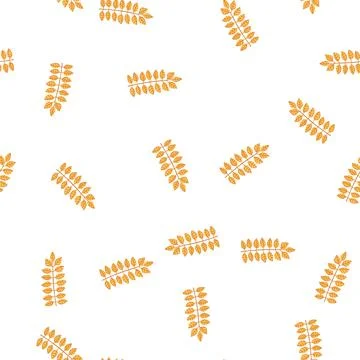 Pattern border gold leaves cartoon vector 스톡 일러스트