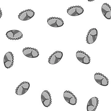 Pattern Bottle cap illustrating beer or soda beverage closing Stock Illustration