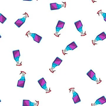 Pattern bottle glass cleaner cartoon vector 스톡 일러스트