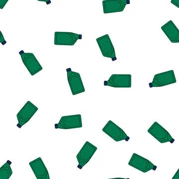 Pattern bottle motor oil cartoon vector Stock Illustration