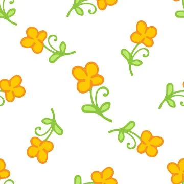 The pattern of the bottom of the yellow flower. a hand-drawn simple flower of Stock Illustration