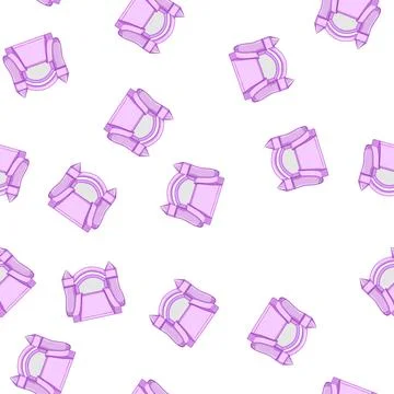 Pattern bouncy inflatable castle cartoon vector Stock Illustration