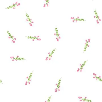 Pattern bouquet flower branch cartoon vector Stock Illustration