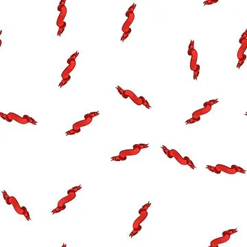 Pattern bow red ribbon cartoon vector 스톡 일러스트