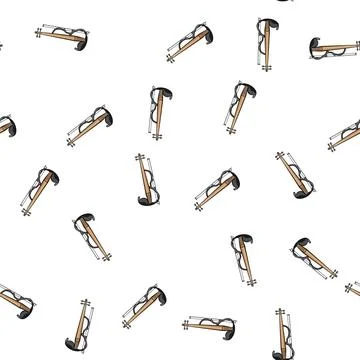 Pattern bow violin cartoon vector Stock Illustration