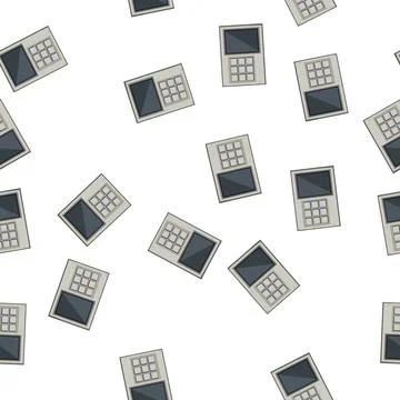Pattern bowl retro control panel cartoon vector Stock Illustration