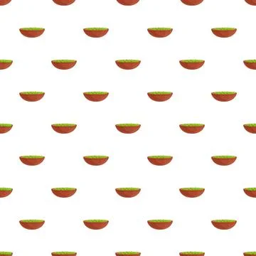 Pattern of bowls filled with green peas Stock Illustration
