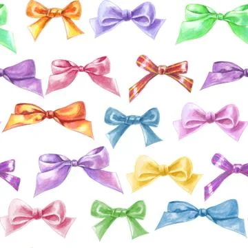 Pattern with bows Stock Illustration
