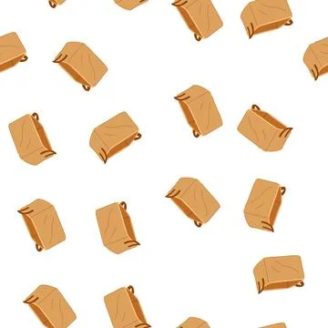 Pattern box basket for storage cartoon vector Stock Illustration