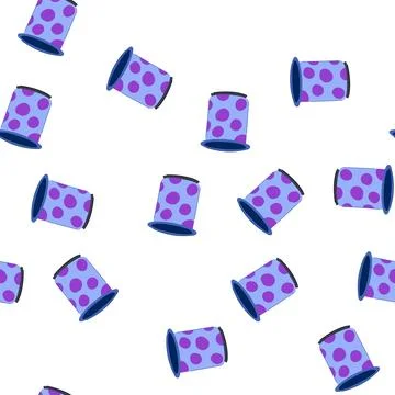 Pattern box pencil holder cartoon vector Stock Illustration