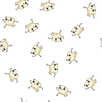 Pattern box popcorn character cartoon vector イラスト素材