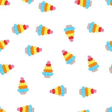 Pattern box pyramid toy cartoon vector Stock Illustration