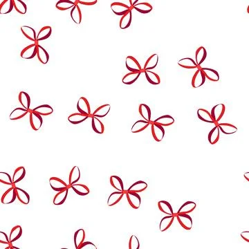 Pattern box red bow cartoon vector イラスト素材