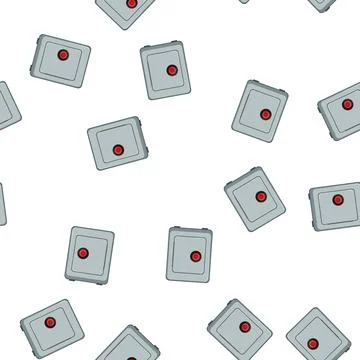 Pattern box safe cartoon vector sign color イラスト素材