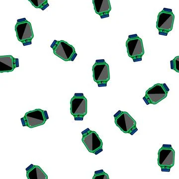 Pattern boy kid watch time cartoon vector Stockillustratie