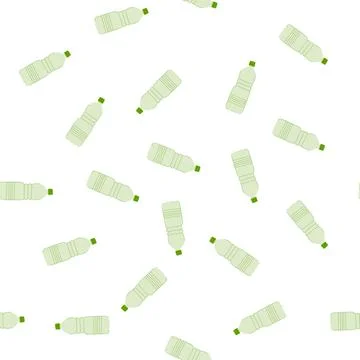 Pattern bpafree plastic water bottle cartoon vector Stock Illustration