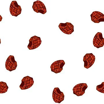 Pattern braai steak grill cartoon vector Stock Illustration