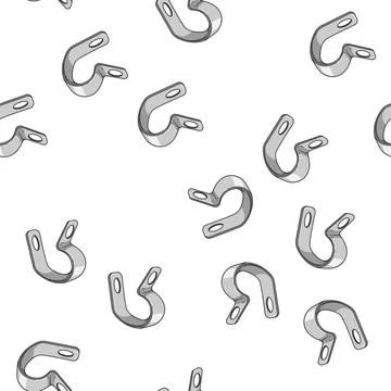 Pattern bracket pipe clamp cartoon vector Stock Illustration
