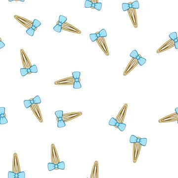 Pattern braid hair clip cartoon vector Stock Illustration