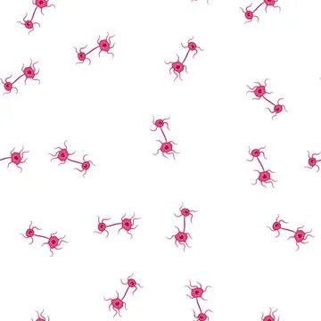 Pattern brain neurons cartoon vector Stock Illustration