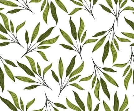 Pattern of branch and leaf icon Stock Illustration