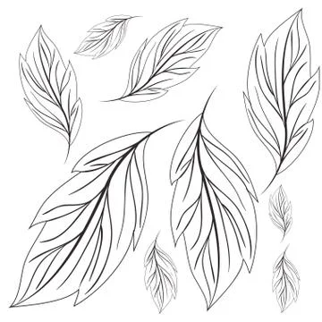 Pattern of branch and leaf icon Illustrazione stock