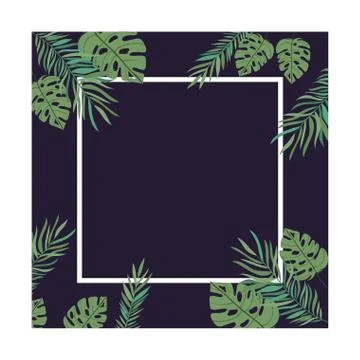 Pattern of branch with leaf of summer Stock Illustration