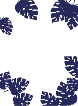 Pattern of branch with leaf of summer in white background Stock Illustration