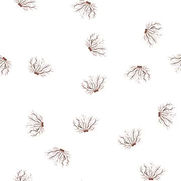 Pattern branch tree root cartoon vector Illustrazione stock