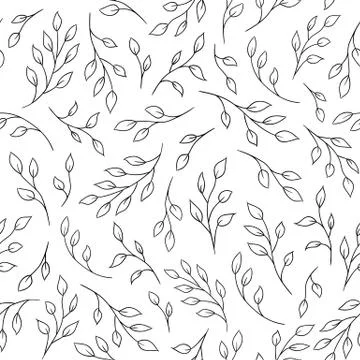 Pattern with branches Illustrazione stock