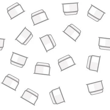 Pattern brand yogurt container cartoon vector 库存插图